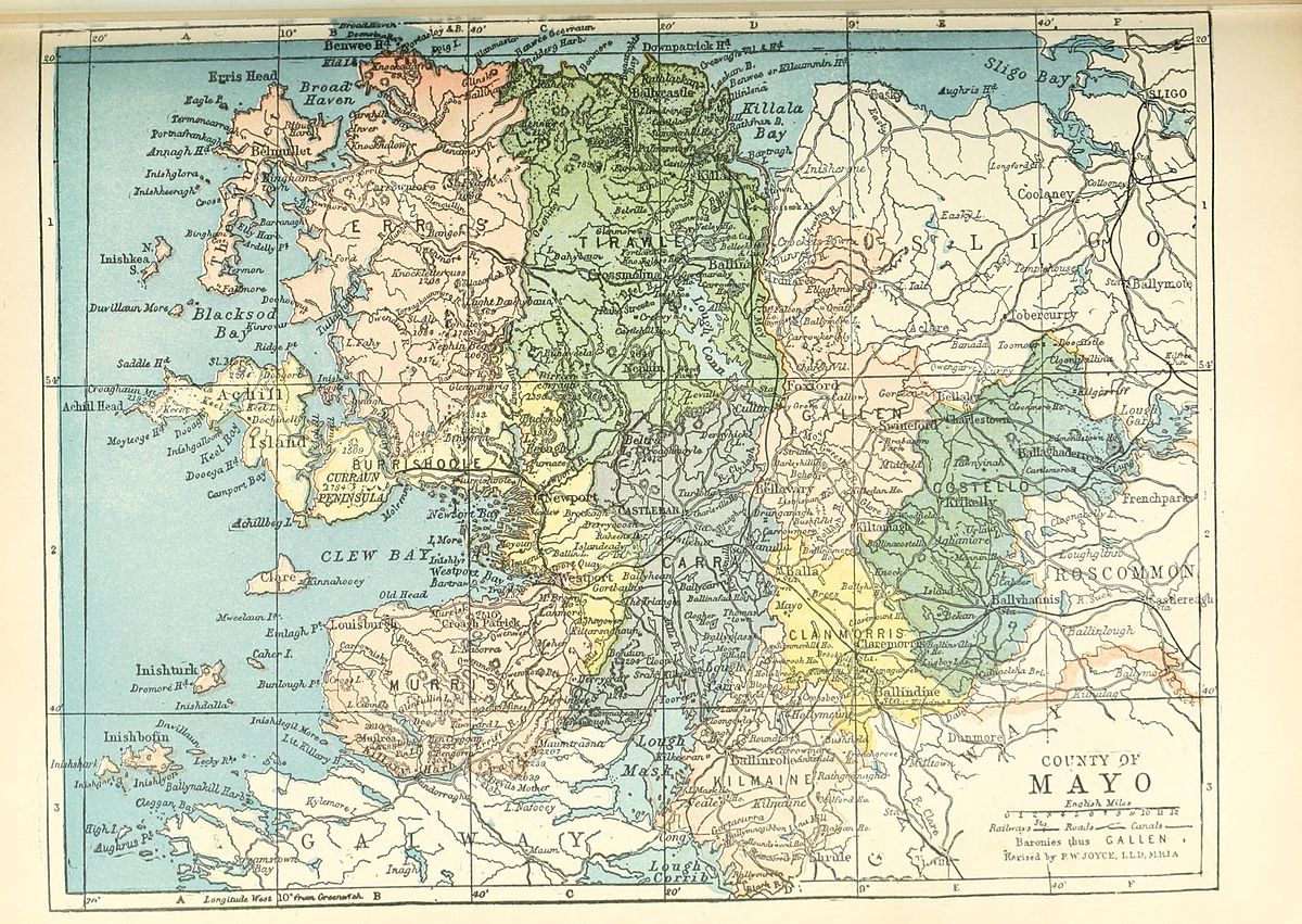 Map Of Mayo Towns Tirawley - Wikipedia