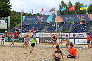 Deutsch: Beachhandball Europameisterschaften 2019 (Beach handball Euro); Tag 6: 7. Juli 2019 – Spiel um Platz Drei, Frauen, Kroatien-Niederlande 0:2 (14:23, 20:22) English: Beach handball Euro; Day 6: 7 July 2019 – Women's Bronze Medal Match – Croatia-Netherlands 0:2 (14:23, 20:22)