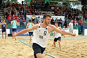 Deutsch: Beachhandball Europameisterschaften 2019 (Beach handball Euro); Tag 6: 7. Juli 2019 – Männerfinale, Dänemark-Norwegen 2:0 (25:18, 19:16) English: Beach handball Euro; Day 6: 7 July 2019 – Men's Final – Denmark-Norway 2:0 (25:18, 19:16)