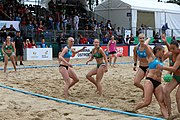 Deutsch: Beachhandball Europameisterschaften 2019 (Beach handball Euro); Tag 6: 7. Juli 2019 – Frauenfinale, Dänemark-Ungarn 2:0 (18:12, 23:22) English: Beach handball Euro; Day 6: 7 July 2019 – Women's Final – Denmark-Hungary 2:0 (18:12, 23:22)