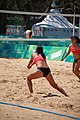 Deutsch: Beachvolleyball bei den Olympischen Jugendspielen 2018; Tag 8, 14. Oktober 2018; Mädchen, Achtelfinale – USA-Peru 2:0 (21–19/21–12) English: Beach volleyball at the 2018 Summer Youth Olympics at 14 October 2018 – Girls Round of 16 – USA-Peru 2:0 (21–19/21–12)