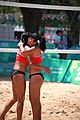 Deutsch: Beachvolleyball bei den Olympischen Jugendspielen 2018; Tag 8, 14. Oktober 2018; Mädchen, Achtelfinale – USA-Peru 2:0 (21–19/21–12) English: Beach volleyball at the 2018 Summer Youth Olympics at 14 October 2018 – Girls Round of 16 – USA-Peru 2:0 (21–19/21–12)