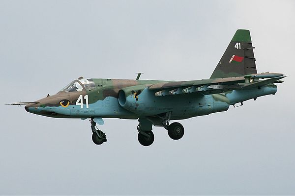 A Belarusian Su-25 in flight