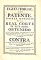 Ejecutorial de hidalguía impreso por Benito Cosculluela en su imprenta de la Calle de la Zapatería (1776)