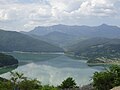 Bergseen in den Karpaten (der Lacul Bicaz, gesehen von Buhalnița aus)