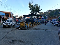 Berinag taxi stand in Pithoragarh district, Uttarakhand, India