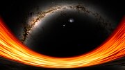 Thumbnail for File:Beyond the Brink- Tracking a Simulated Plunge into a Black Hole (SVS14585 - 3 BH Viz 9rg 051c).jpg