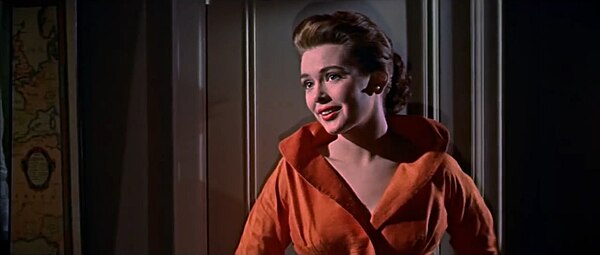 Screenshot of Barbara Rush from the trailer for Bigger Than Life (1956)