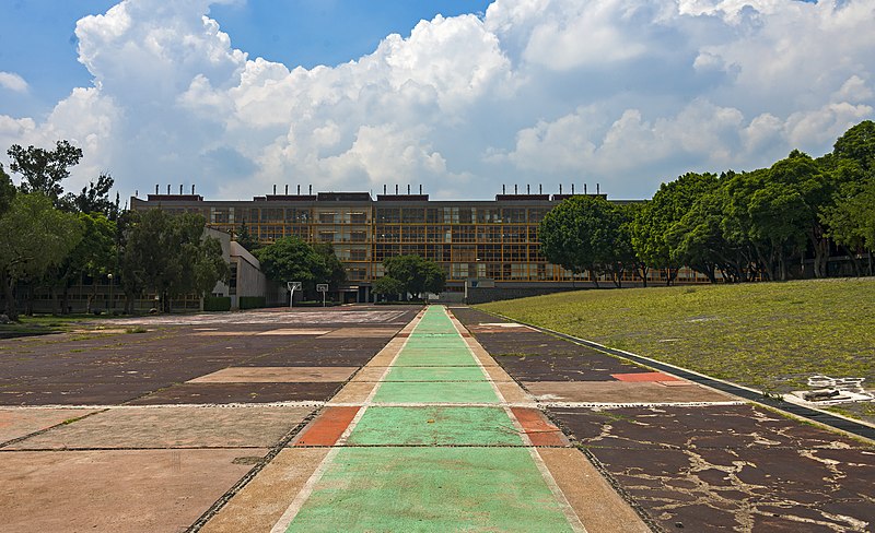 File:Bike path at UNAM Ciudad Universitaria campus, Mexico City.jpg