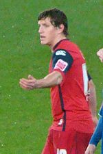 Jones playing for Preston North End in 2009 Billy Jones.jpg