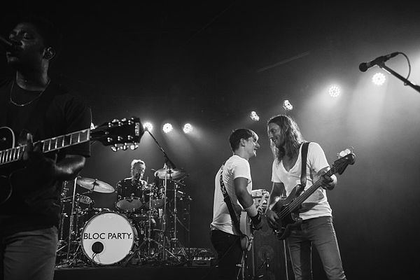 Bloc Party performing in 2015.