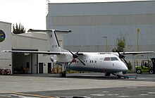 Bombardier Dash-8-Q-202 de la Armada de México en el AICM.