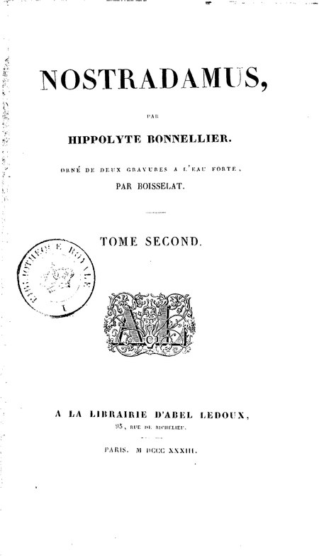 Bonnellier - Nostradamus, 1833, tome 2.djvu