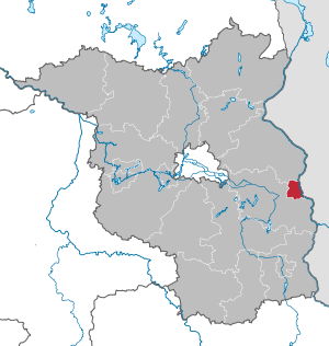 Li position de Frankfurt (Oder) in Brandenburgia