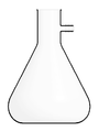 Büchner flask or sidearm flask—a flask with thick walls and a short tube for connection of a hose on the side of its neck.