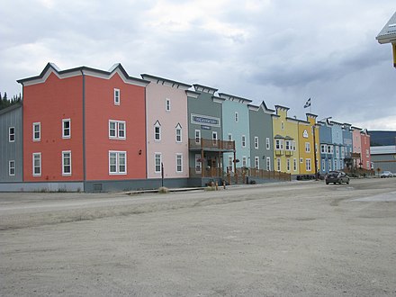 Buildings in the main street of Dawson City