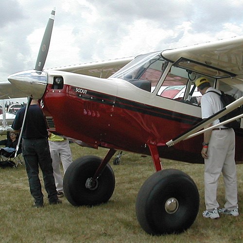 An American Champion Scout. Note the oversized tundra tires, for use on rough surfaces.