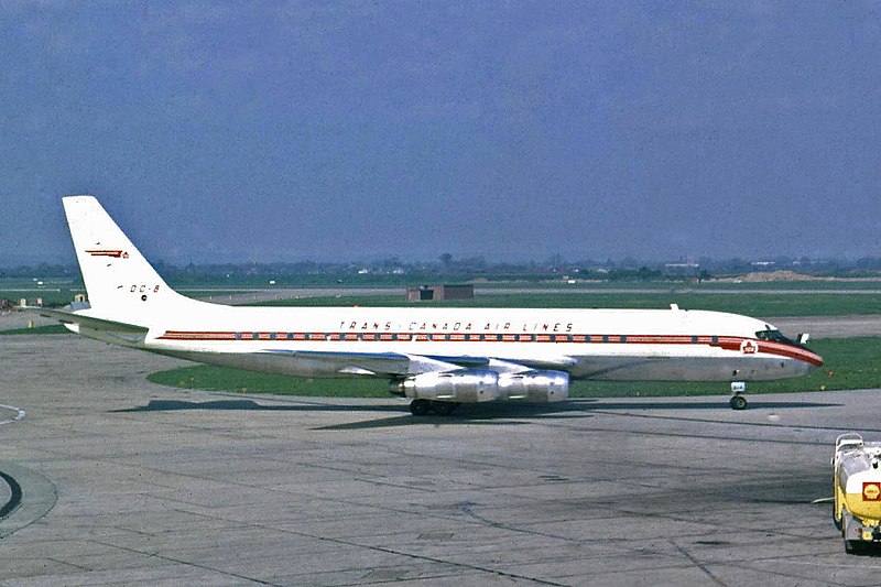 File:CF-TJN DC-8-54CF Trans Canada Airlines LHR 04MAY63 (5577579471).jpg