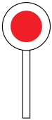 Paletta segnaletica in uso alle Forze dell'Ordine in Repubblica Ceca