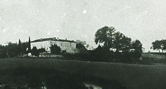 Hameau du vieux Cagnac en 1900 avec l'ancien château des Delpuech seigneurs de Canhac.