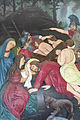 Painted relief wood panel in one of the Oka Calvaire chapels.