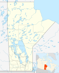 Map showing the location of Spruce Woods Provincial Park