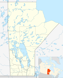 Kartta, joka näyttää Sandilands Provincial Forestin sijainnin