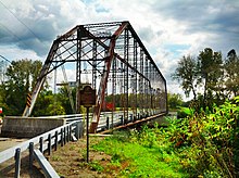 Die im National Register of Historic Places eingetragene Caneadea Bridge.