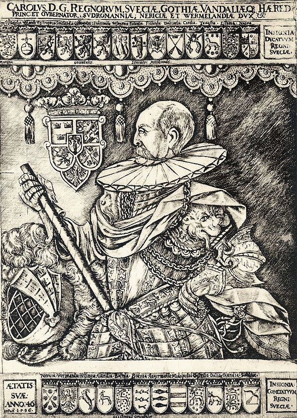 Duke Charles (as he then was called) in 1596 by H. Nützel