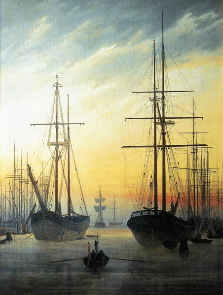 File:Caspar David Friedrich - View of a harbour.png