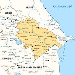 Caucasian Albania in the 5th and 6th centuries[1]