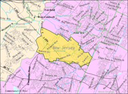 Census Bureau map of Roseland, New Jersey