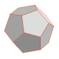 Platonic solids (gray faces, orange edges)