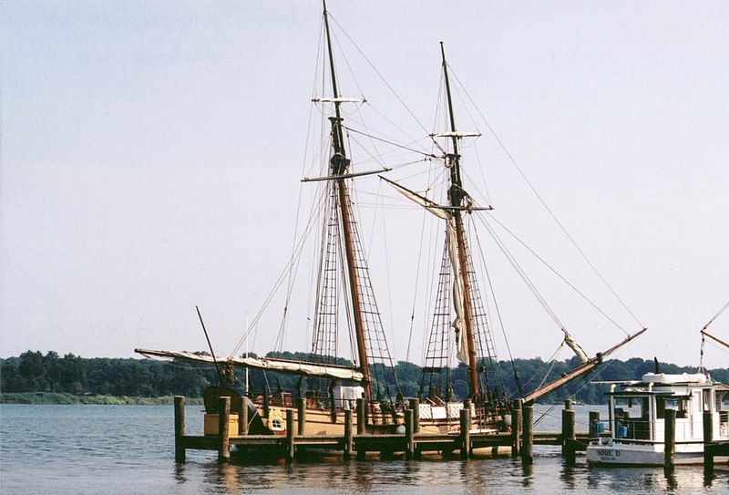 File:Chesapeake Country Scenic Byway - The Schooner Sultana moored on the Chestertown River - NARA - 7717631.jpg