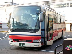 千曲バス（上田駅にて）