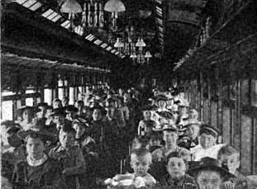 A children's service aboard Emmanuel.