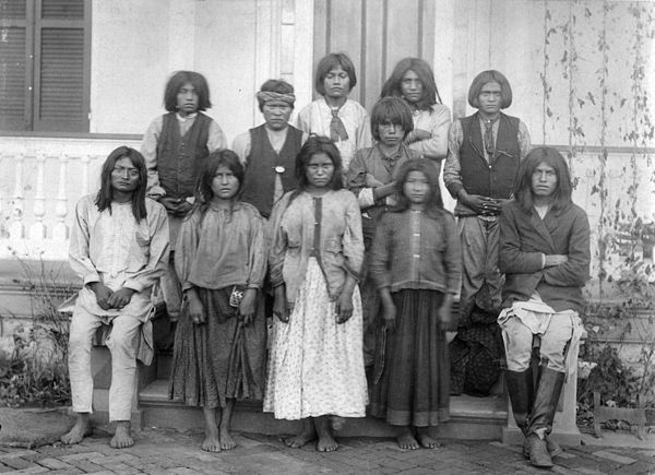 Chiricahua Apaches as they arrived at the Carlisle Indian School in Pennsylvania