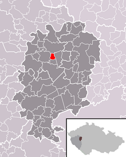 Location in Rokycany District