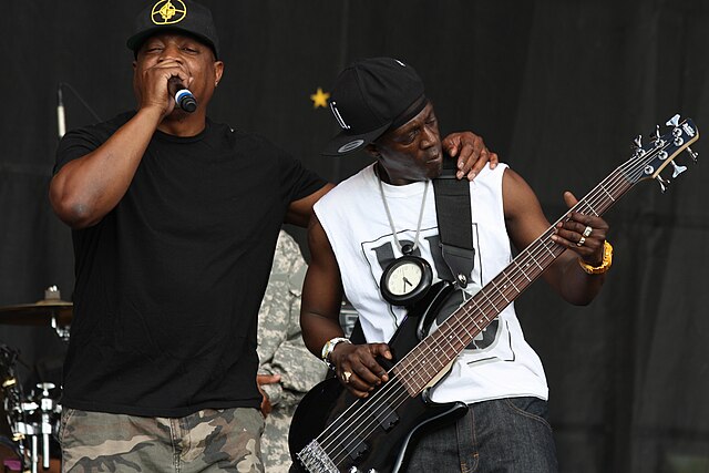 Founders of rap group Public Enemy, Chuck D and Flavor Flav