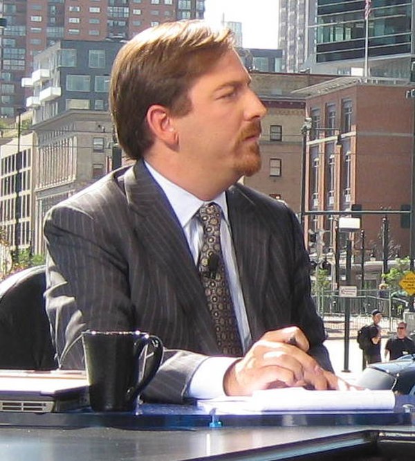 Todd covering the 2008 Democratic National Convention for MSNBC