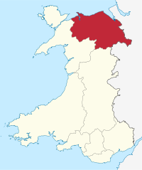 Location of Clwyd in Wales