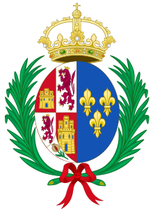 Coat of Arms of Elisabeth of France (1602-1644), Queen Consort of Spain.svg