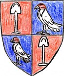 Wappenvariante aus dem 17. Jahrhundert (Schaufel und Falke)