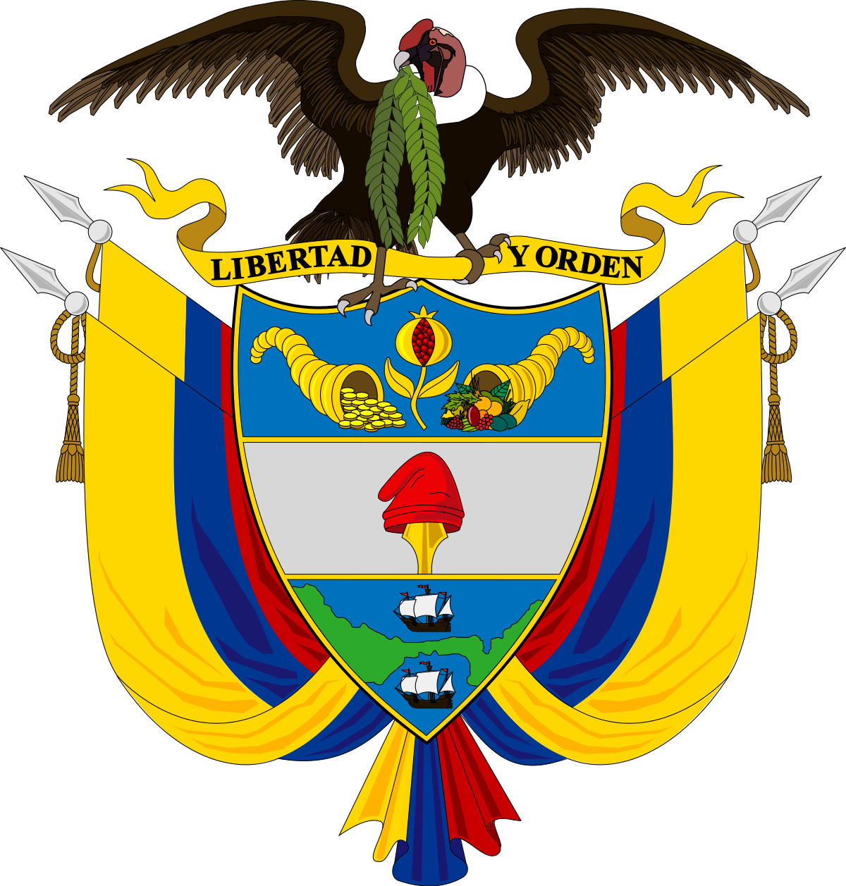 Download Archivo:Coat of arms of Colombia (Regular use).svg - Wikipedia, la enciclopedia libre
