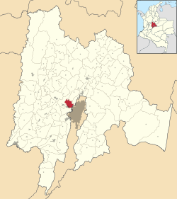 Vị trí của khu tự quản Funza trong tỉnh Cundinamarca