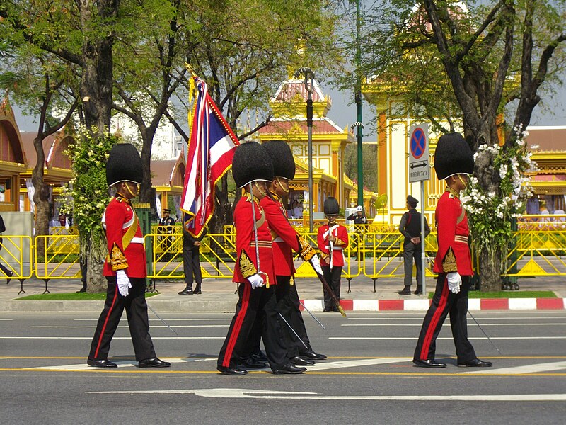 File:Colours guards of 1st Infantry Regiment in the Royal Funeral Procession of Princess Bejaratana Rajasuda2.JPG