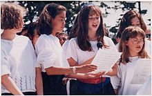 Habonim Youth Choir performs at Yad Vashem Holocaust Memorial in Toronto Congregation Habonim Toronto Youth Choir performing at the opening of the Yad Vashem Holocaust Memorial at Earl Bales Park, Toronto, June 2, 1991.jpg