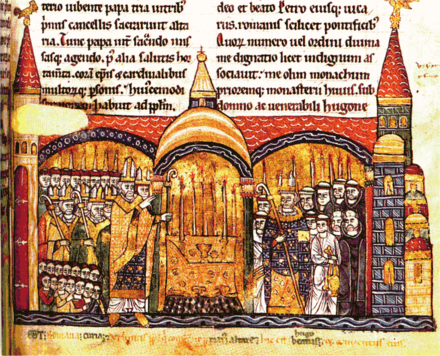 The consecration of the third Cluny Abbey by Pope Urban II[1]