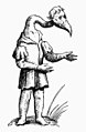 The Crane-headed man of Africa. Woodcut from Ulisse Aldrovandi's 'Monstrorum Historia,' Bologna, 1642.