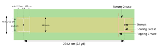 cricket pitch dimensions